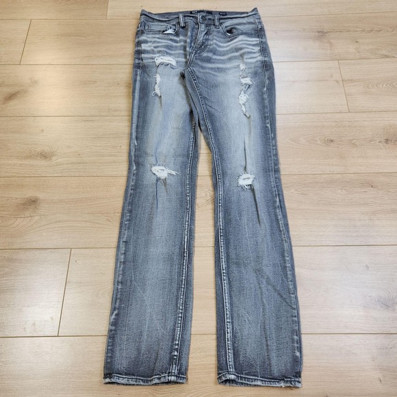 BKE Other - BKE Alec Straight Jeans Mens 30x34 Gray Medium Wash Distressed Denim Casual
